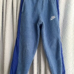 Nike Blue Fleece Joggers with Royal Stripes